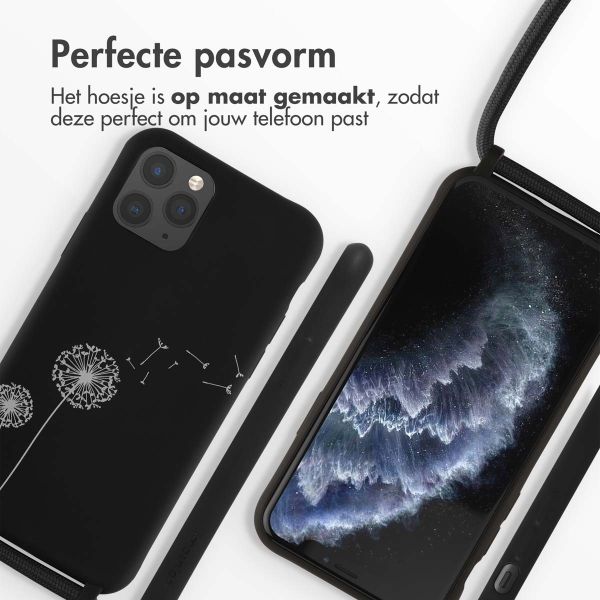 imoshion Siliconen design hoesje met koord iPhone 11 Pro - Dandelion Black