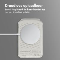 Accezz Magnetische Leren Wallet met standaard - Geschikt voor Apple Find My - Light Grey