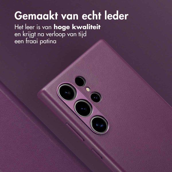 Accezz Leather Bookcase 2-in-1 met MagSafe Samsung Galaxy S24 Ultra - Heath Purple