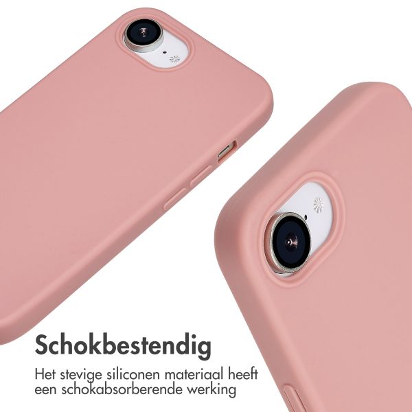 imoshion Siliconen hoesje met koord iPhone 16e - Sand Pink