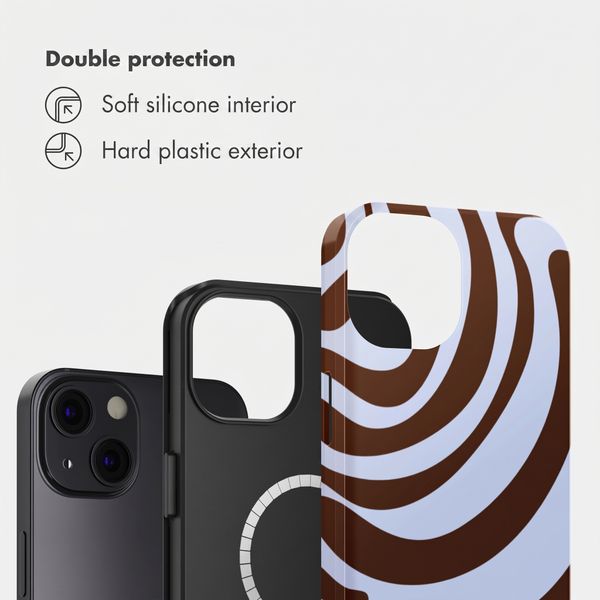 Selencia Vivid Back Cover with MagSafe Apple iPhone 13 - Dream Swirl Chocolate
