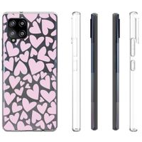 imoshion Design hoesje Samsung Galaxy A42 - Full of Hearts Pink