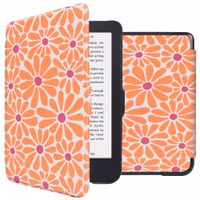 imoshion Design Slim Hard Case Bookcase Kobo Clara 2E / Tolino Shine 4 - Orange Flowers Connect