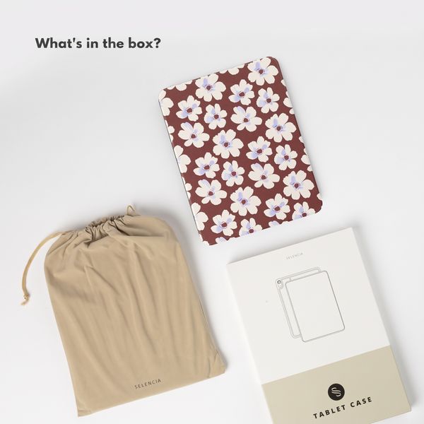 Selencia Vivid Tablet Case Apple iPad Air 11 inch (2026) M4 / (2025) M3 / (2024) M2 / Air 5 (2022) / Air 4 (2020) - Choco Flower Pop
