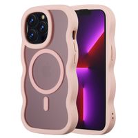 Selencia Wavy Backcover met MagSafe Apple iPhone 13 Pro - Soft Pink