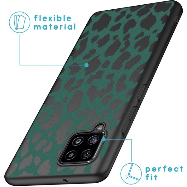 imoshion Design hoesje Samsung Galaxy A42 - Luipaard - Groen / Zwart