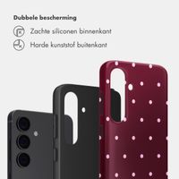 Selencia Vivid Backcover Samsung Galaxy S24 - Happy Dots Burgundy