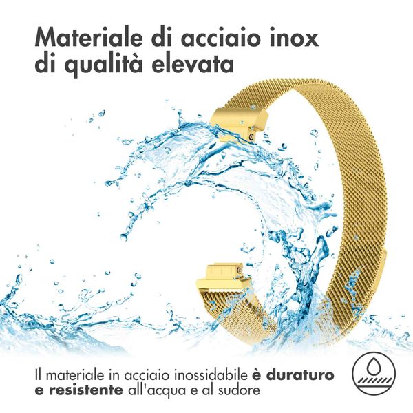imoshion Milanees magnetisch bandje Fitbit Inspire - Maat S - Goud