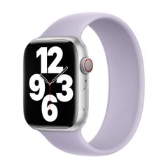 Apple Siliconen solobandje Apple Watch | 44/45/46/49 mm - Maat 8 - Purple Fog