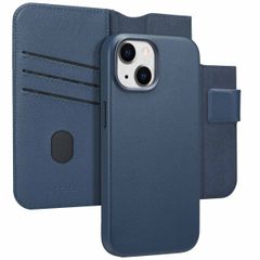 Accezz 2-in-1 Leather Bookcase with MagSafe Apple iPhone 15 - Nightfall Blue
