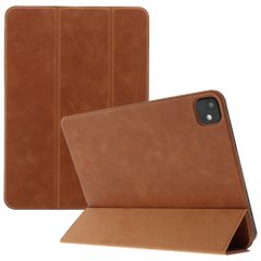 Accezz Leather Trifold Bookcase Apple iPad Pro 11 (2025) M5 / (2024) M4 - Cognac