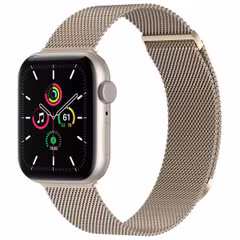 imoshion Milanees magnetisch bandje Apple Watch Series 1 - 9 / SE (38/40/41 mm) | Series 10 / 11 (42 mm) - Maat M - Champagne Gold
