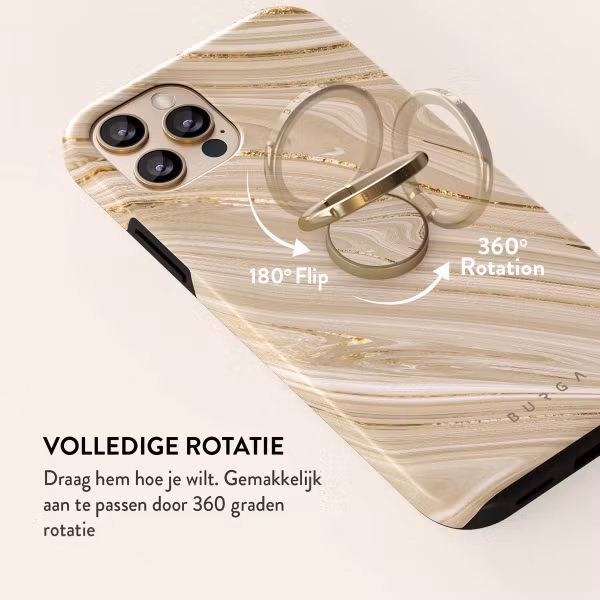 Burga Magnetic Ringholder Gold Telefoonring - Geschikt voor MagSafe - Full Glam
