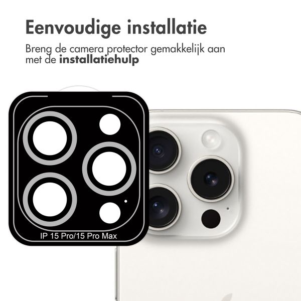 imoshion 2 Pack Camera lens protector Apple iPhone 15 Pro / 15 Pro Max - White Titanium