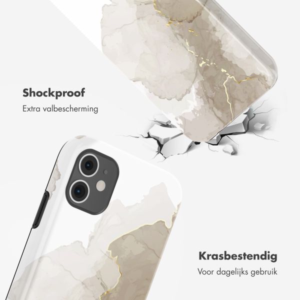 Selencia Vivid Backcover Apple iPhone 11 - Marble Light Brown