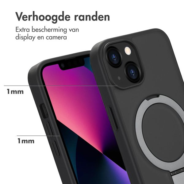 Accezz Ring Stand Backcover met MagSafe Apple iPhone 13 - Zwart