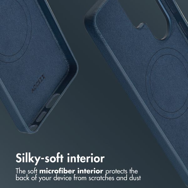 Accezz Leather Back Cover with MagSafe Samsung Galaxy S26 Ultra - Nightfall Blue