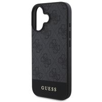 Guess Bottom Stripe 4G Backcover Apple iPhone 16 - Grijs