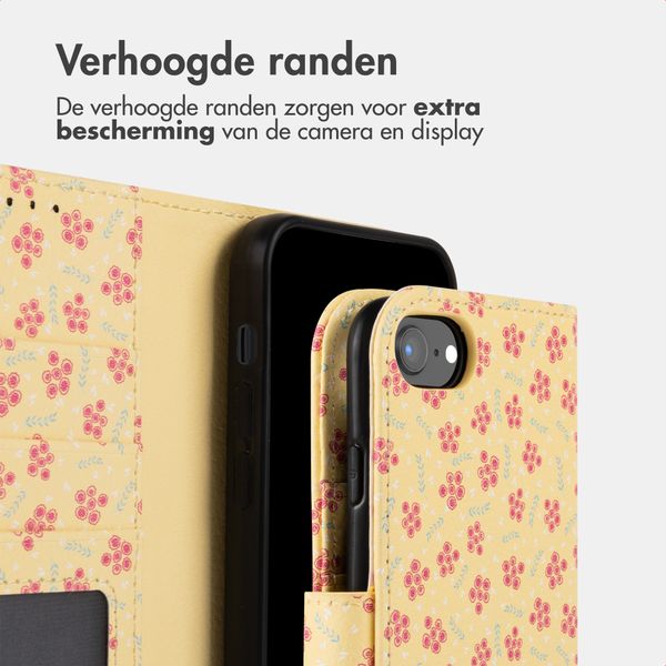 imoshion Design Bookcase Apple iPhone SE (2022 / 2020) / 8 / 7 / 6(s) - Sunny Yellow Petite Flowers