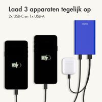 imoshion Ultra Series Aluminium Powerbank 20.000 mAh - Quick Charge en Power Delivery - Cobalt Blue