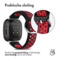 imoshion Siliconen sport bandje Fitbit Versa 4 / 3 / Sense (2) - Zwart/Rood