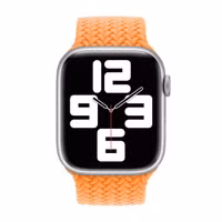 Apple Gevlochten solobandje Apple Watch | 38/40/41/42 mm - Maat 9 - Bright Orange
