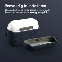 Accezz Echt Leren Case AirPods Pro 2 - Donkerblauw
