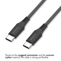 imoshion Oplader met USB-C naar USB-C kabel - Gevlochten textiel - 20 Watt - 1 meter - Zwart