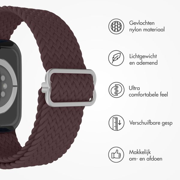 imoshion Nylon geweven bandje Apple Watch | 38/40/41/42 mm - Burgundy
