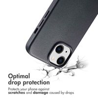 Accezz Leather Back Cover with MagSafe Apple iPhone 15 - Onyx Black