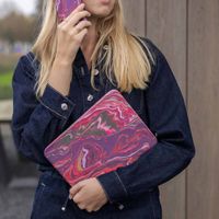 Selencia Vivid tablethoes Apple iPad Air 11 inch (2025) M3 / (2024) M2 / Air 5 (2022) / Air 4 (2020) - Marble Plum
