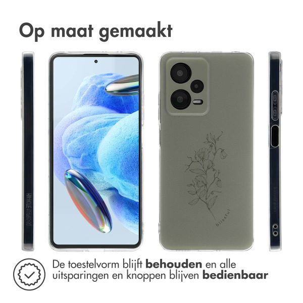 imoshion Design hoesje Xiaomi Redmi Note 12 Pro (5G) - Floral Green