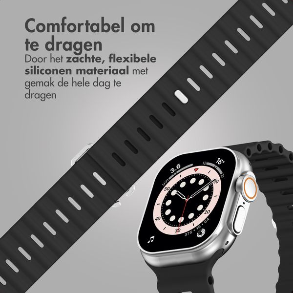 Accezz Ocean bandje Apple Watch Series 1 - 11 / SE / Ultra (44/45/46/49 mm) - Zwart