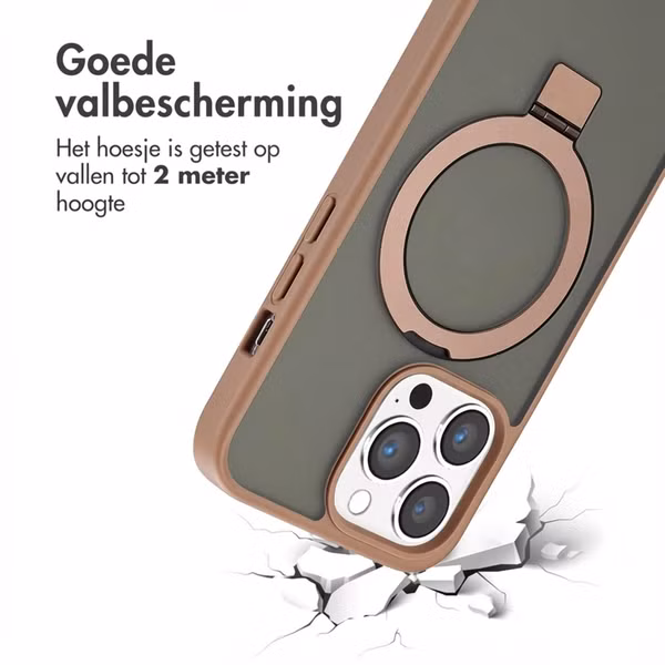 Accezz Ring Stand Backcover met MagSafe Apple iPhone 13 Pro - Bruin
