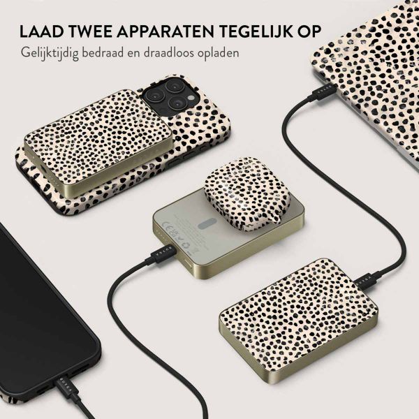 Burga Magnetic Powerbank 5.000 mAh - Geschikt voor MagSafe | Almond Latte - Gold