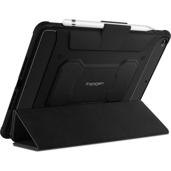 Spigen Rugged Armor Pro Bookcase Apple iPad 9 (2021) 10.2 inch / iPad 8 (2020) 10.2 inch / iPad 7 (2019) 10.2 inch - Zwart