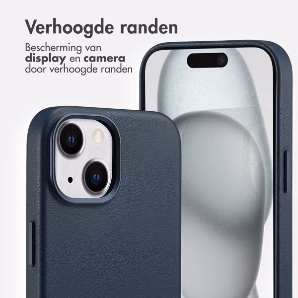 Accezz MagSafe Leather Backcover Apple iPhone 15 - Nightfall Blue
