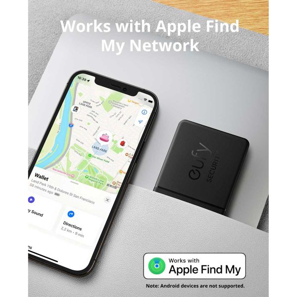 Eufy Smart Tracker Card - GPS Tracker voor iOS - 1 pack - Zwart