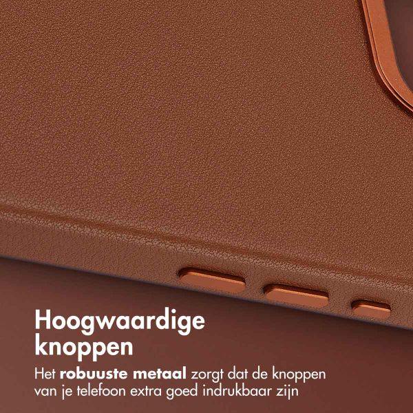 Accezz MagSafe Leather Backcover Apple iPhone 16e - Sienna Brown