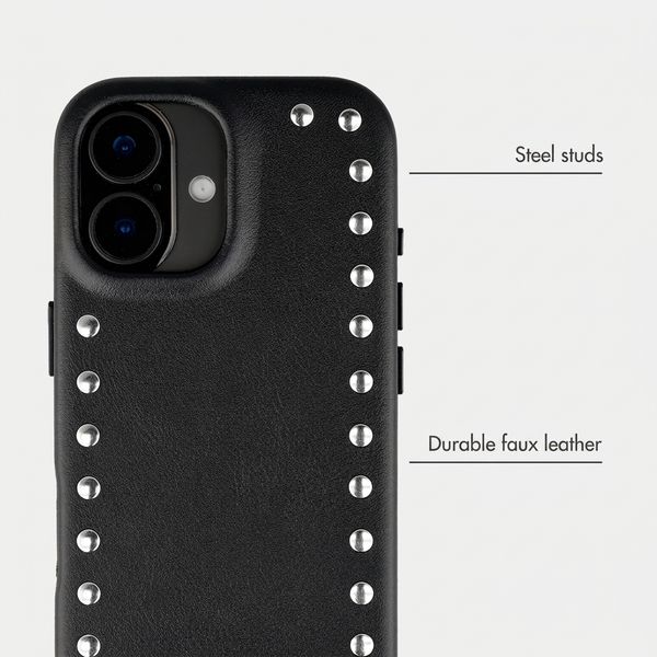 Selencia Studs Back Cover with MagSafe Apple iPhone 17 - Velvet Black