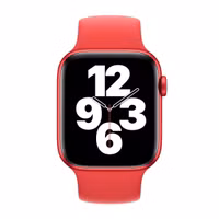 Apple Siliconen solobandje Apple Watch | 44/45/46/49 mm - Maat 9 - (Product) Red