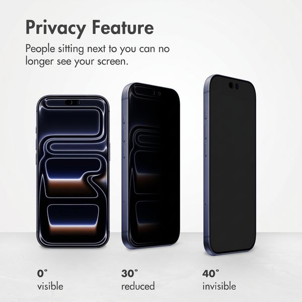 Accezz Tempered Glass Privacy Screen protector Apple iPhone 18 Pro
