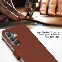 Selencia Echt Leren Bookcase Samsung Galaxy S24 - Lichtbruin