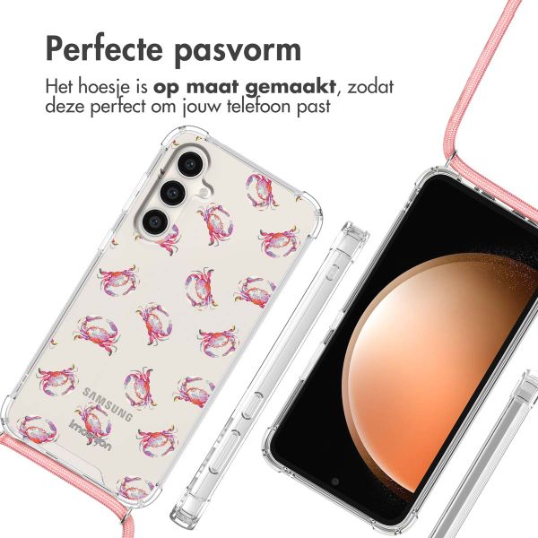 imoshion Design hoesje met koord Samsung Galaxy S23 FE - Crab Watercolor