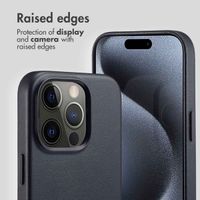Accezz Leather Back Cover with MagSafe Apple iPhone 15 Pro - Onyx Black