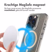 imoshion Clear Glitter Backcover met MagSafe Apple iPhone 15 Pro - Goud
