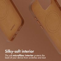 Accezz Leather Back Cover with MagSafe Apple iPhone 15 Pro Max - Sienna Brown