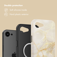 Selencia Vivid Case with MagSafe Apple iPhone 17e / 16e - Golden Beige Marble