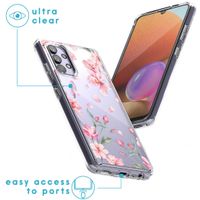 imoshion Design hoesje Samsung Galaxy A32 (4G) - Bloem - Roze