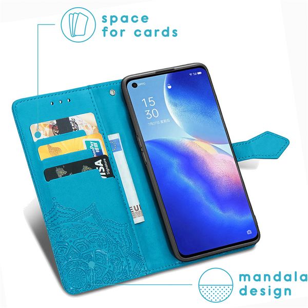 imoshion Mandala Bookcase Oppo Find X3 Lite - Turquoise